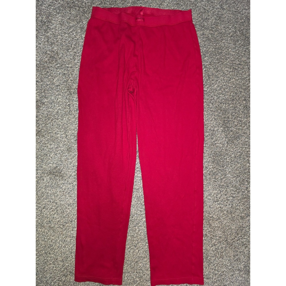 Skims Cotton Rib Legging Red High Waisted Lounge Pants Size Large